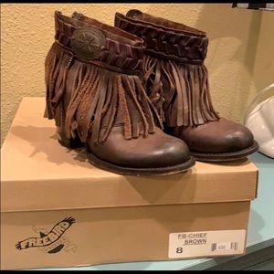 Freebird Chief Fringe Boho Booties size 8
